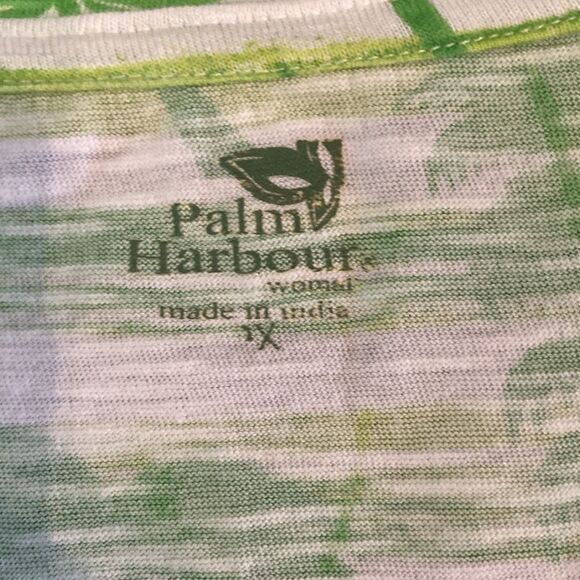Palm Harbor green palm tree T-shirt, size 2X, good used condition - Picture 6 of 9